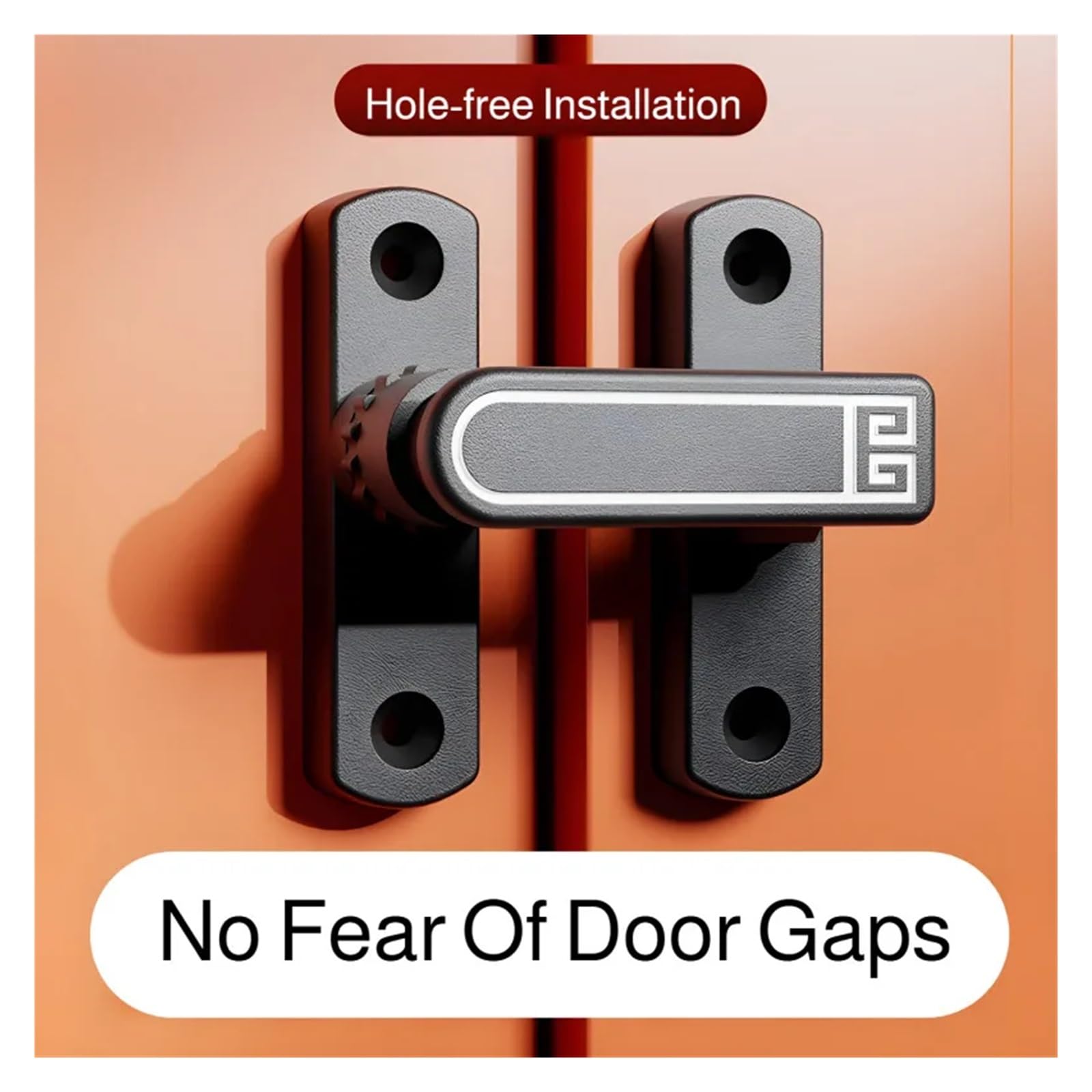 2PCS for Uso Domestico Hasp 90° Serratura Della Porta Fermo Regolazione Girevole Bagno Scorrevole Fibbia Senza Punzonatura Per Porte Finestre