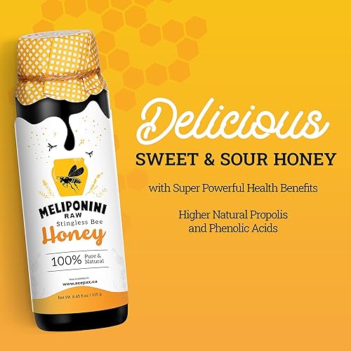 Miniatura 3 de Meliponini miel de abeja sin aguijón, miel cruda antioxidante, una potente alternativa a la miel de Manuka, sabrosa miel dulce y agria pura con