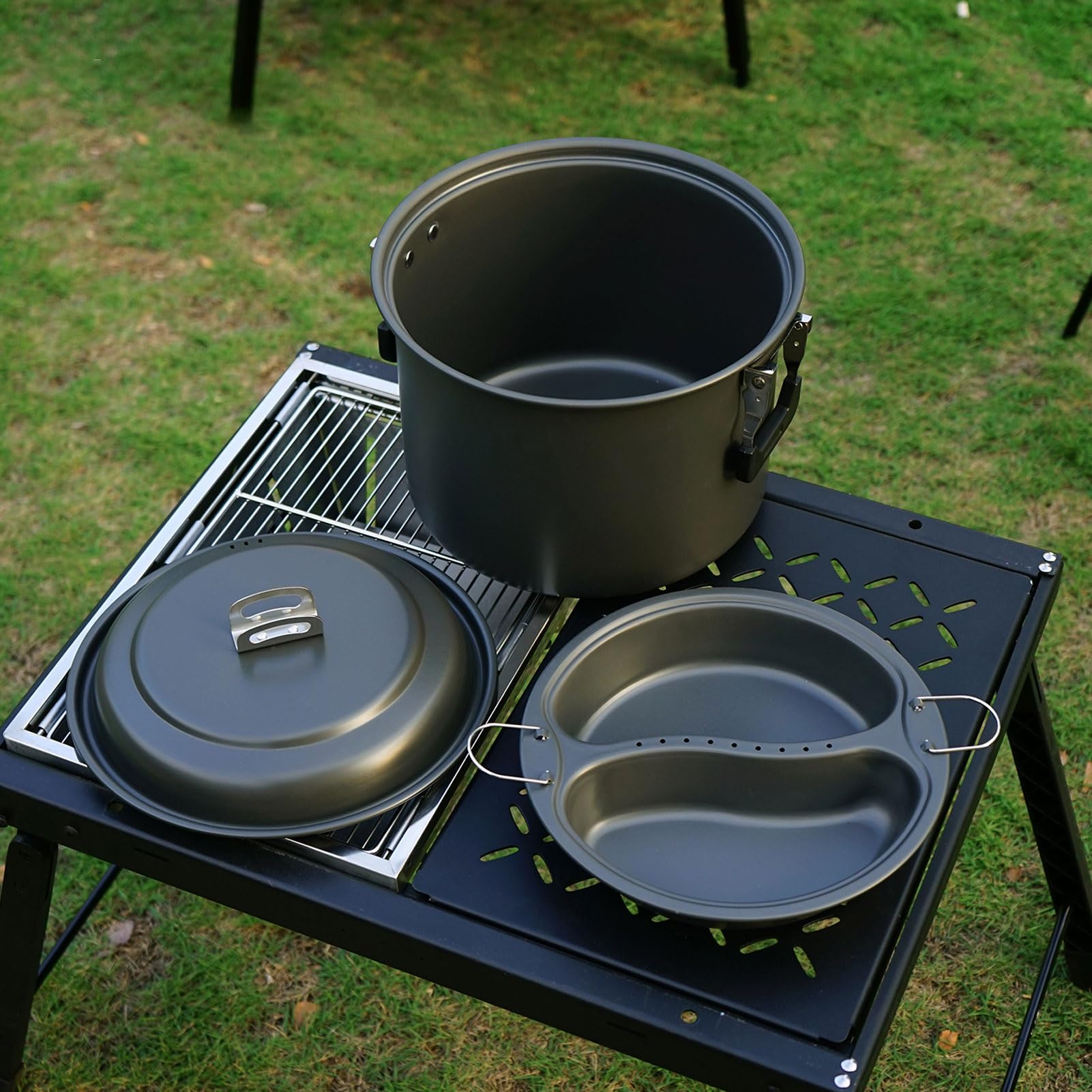 Sxhlseller Pentola da Campeggio da 6L per 4-7 Persone, Doppio Sapore,