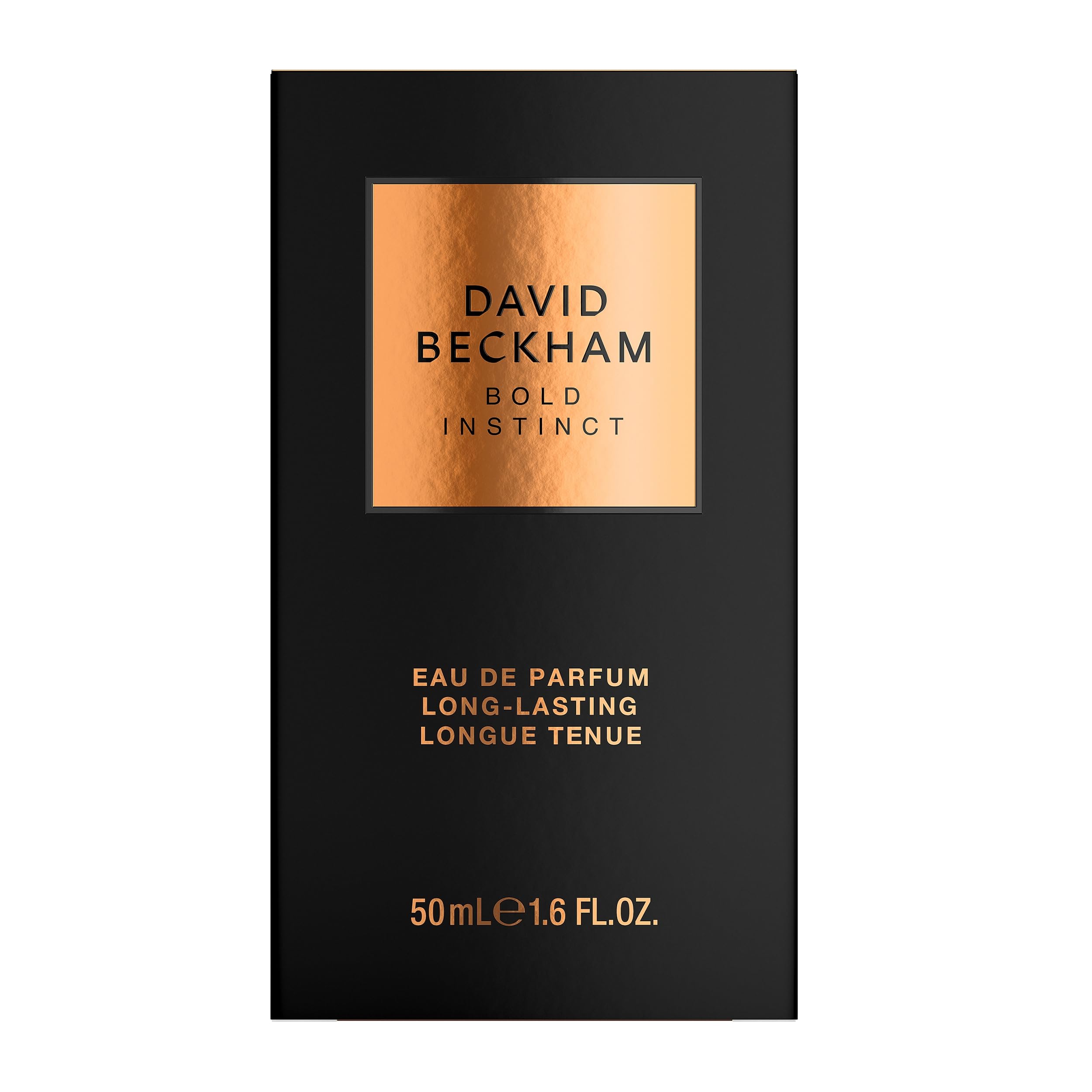 David Beckham Bold Instinct Eau de Parfum Uomo, profumo legnoso aromatico, fragranza sofisticata, straordinario flacone nero opaco 50 ml