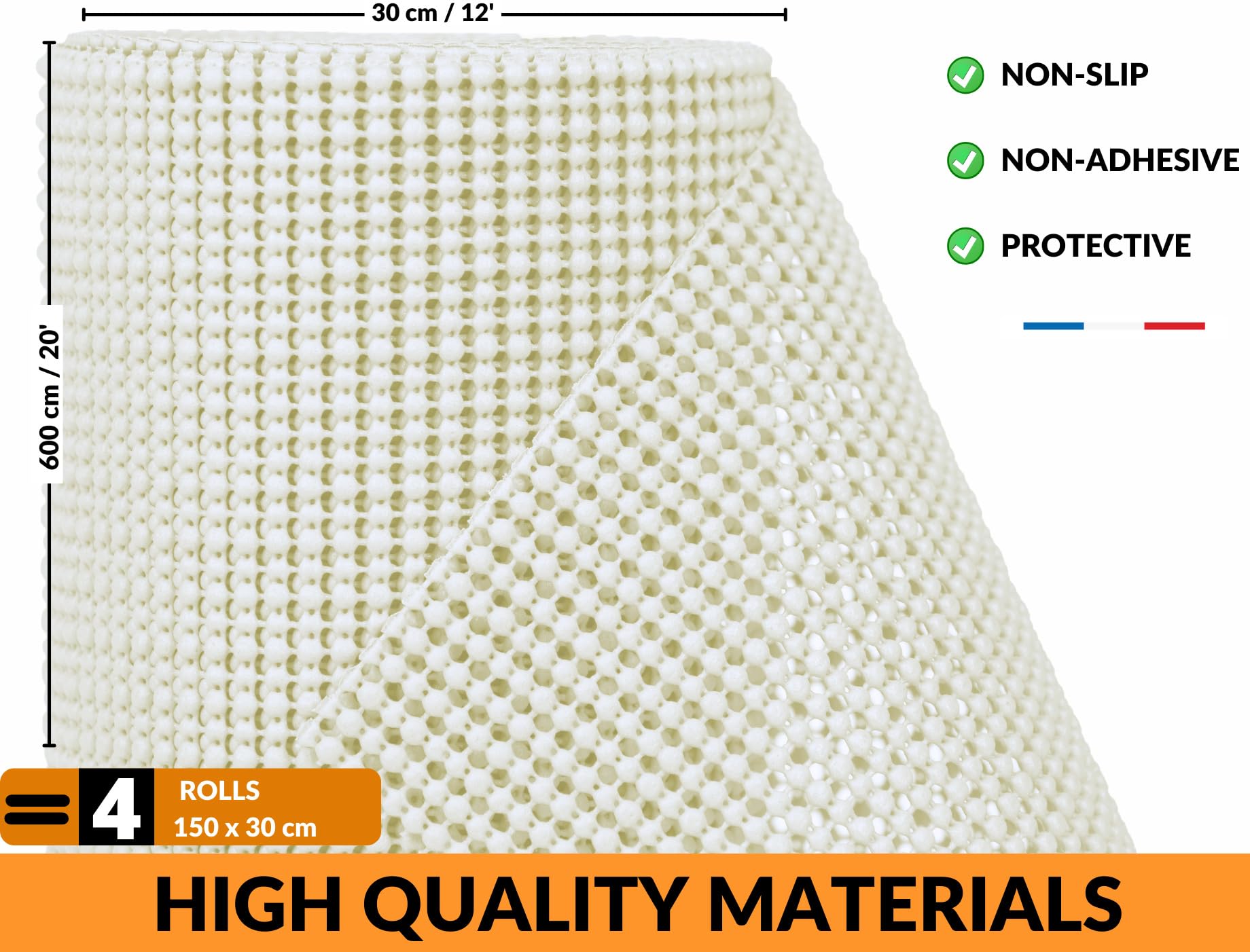 Rivestimento Per Ripiani In EVA 60x90 Cm – Impermeabile, Anti-olio, Non Adesivo, Tagliabile, Per Cucina, Cassetti, Frigorifero, Grigio