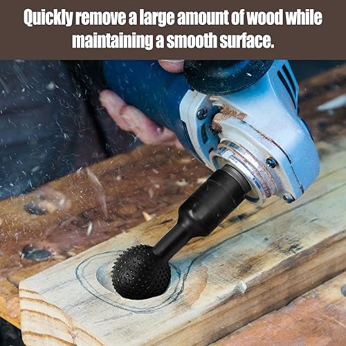 Miniatura 5 de 2 rebabas rotativas esferas, accesorios para amoladora angular de bola con roscas de 58-11 para amoladora angular de 4 12 y 5 pulgadas, para tallar