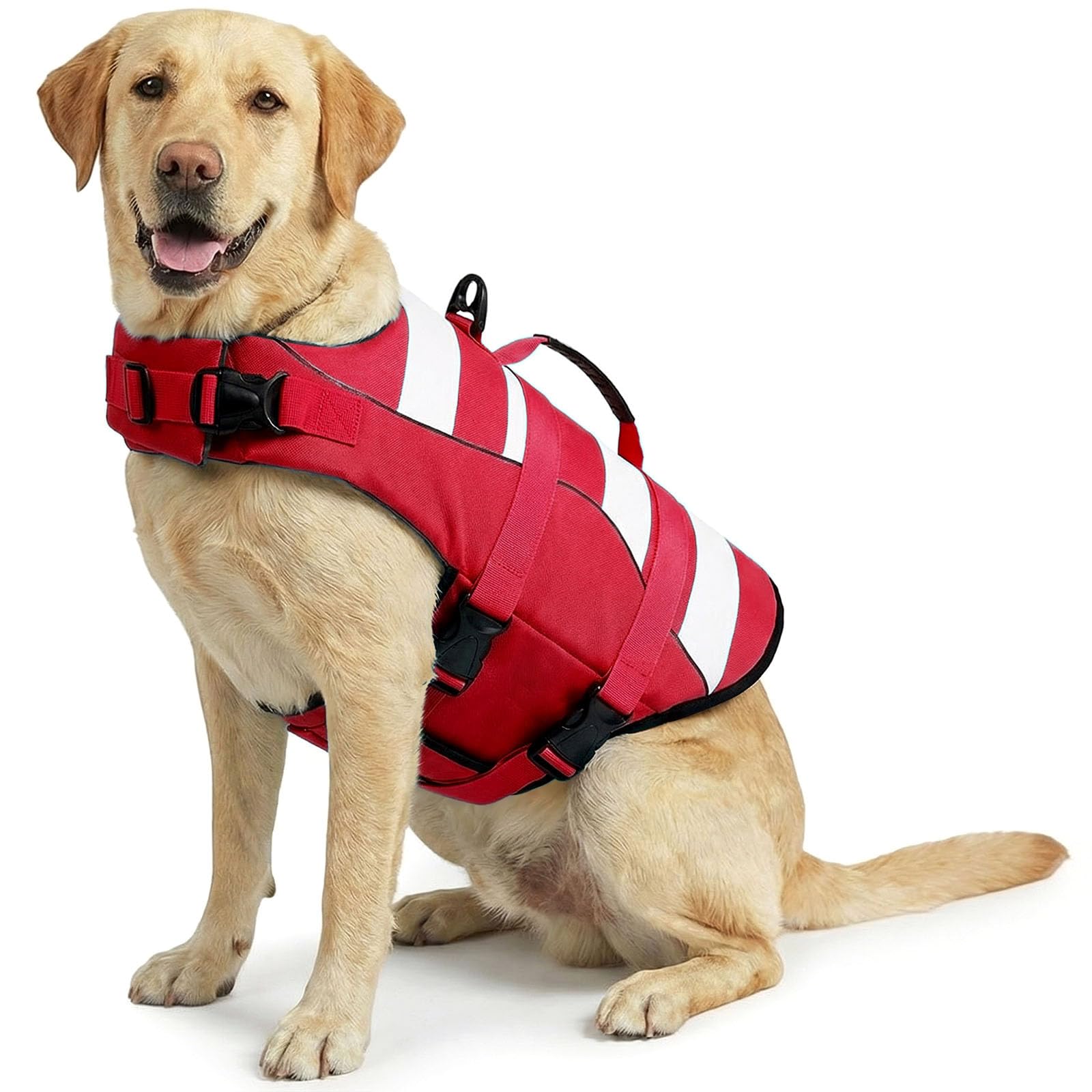 ASENKU Salvagente Cane Taglia Media L, Giubbotto Salvagente Cane con Manico,Aiuto al Galleggiamento,Pettorina Giubbotto Galleggiante per Cani per Bulldog Francese, Labrador,Barboncino