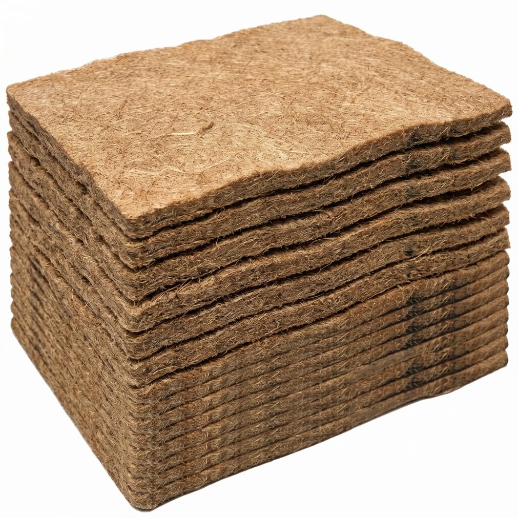 Ameble Microgreens Growing Trays, 10pcs Microgreens Growing Mat, Natural Jute Sprout Kit, Eco-friendly Seed Pads, 9.84x9.84inch Sprout Kit, Trays, Mat