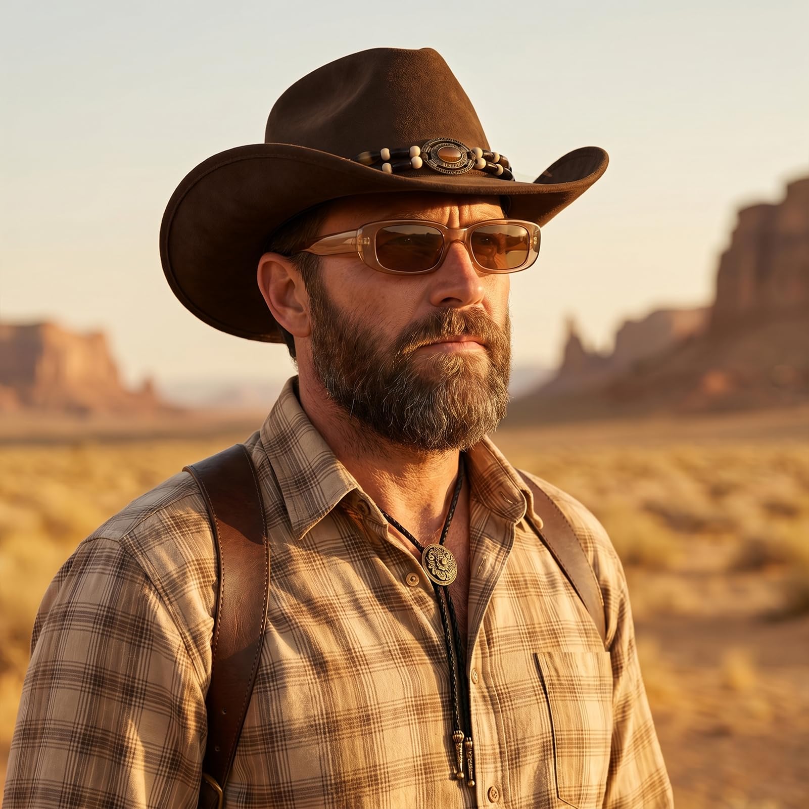 ViEinkaufen Cappello da cowboy per donne e uomini, cappello occidentale in pelle scamosciata, Fedora, cowboy e cowgirl, cappello Panama per feste, viaggi, spiaggia all'aperto