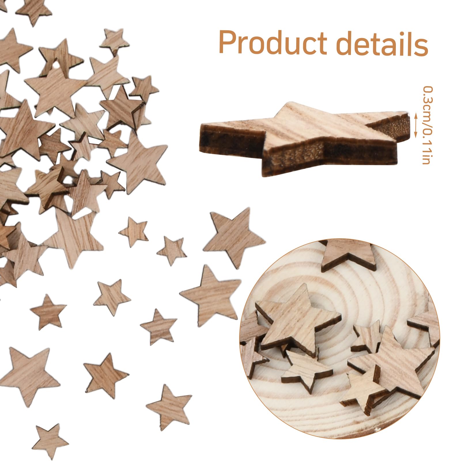 Stelle In Legno 100 Pezzi - Decorazioni Natalizie E Fai-Da-Te - Foto 8