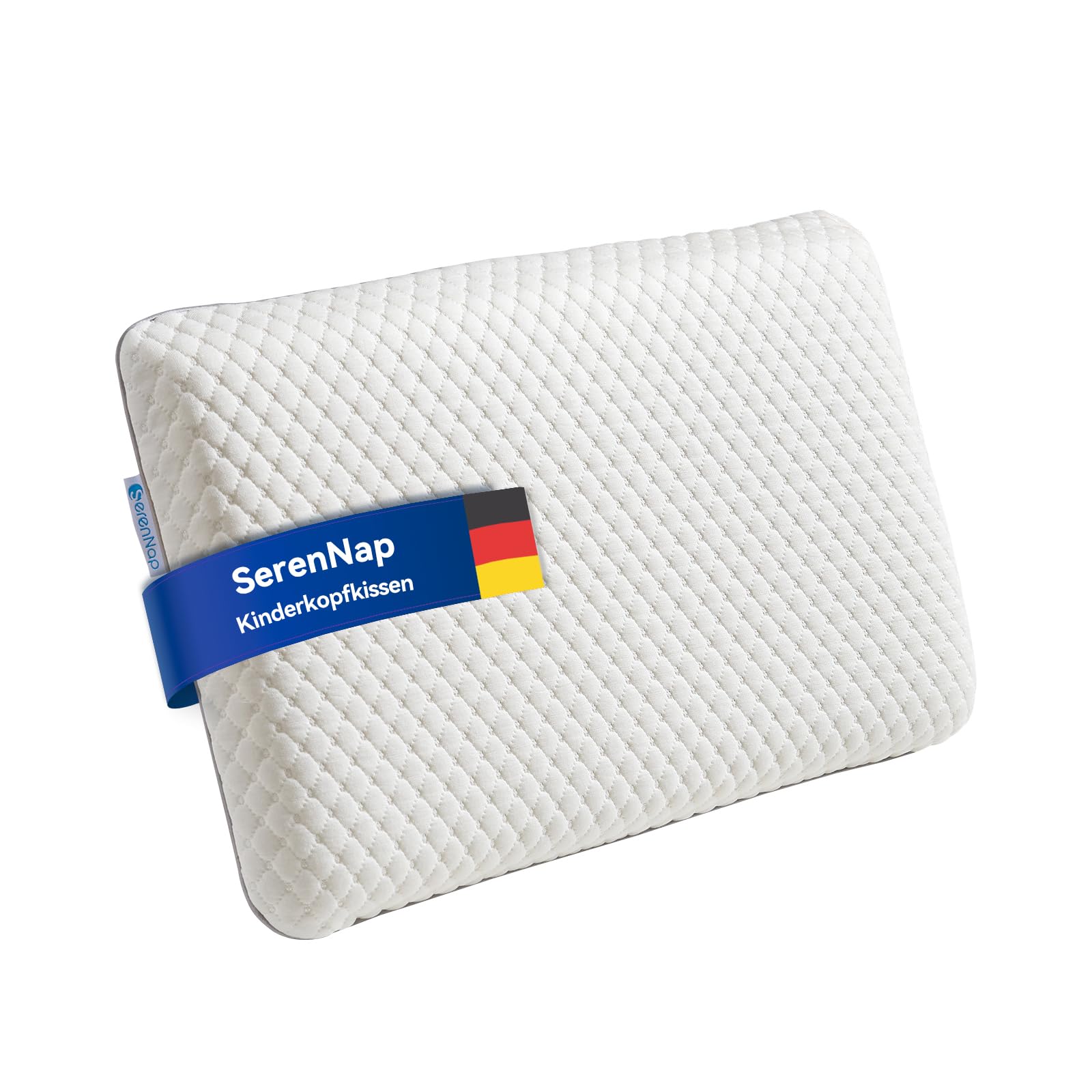 SerenNap Memory-Schaum Kinderkopfkissen Ergonomisches Kissen für Kinder 3-10 Jahre mit ÖeKO-Tex mit Atmungsaktives Baumwollbezug