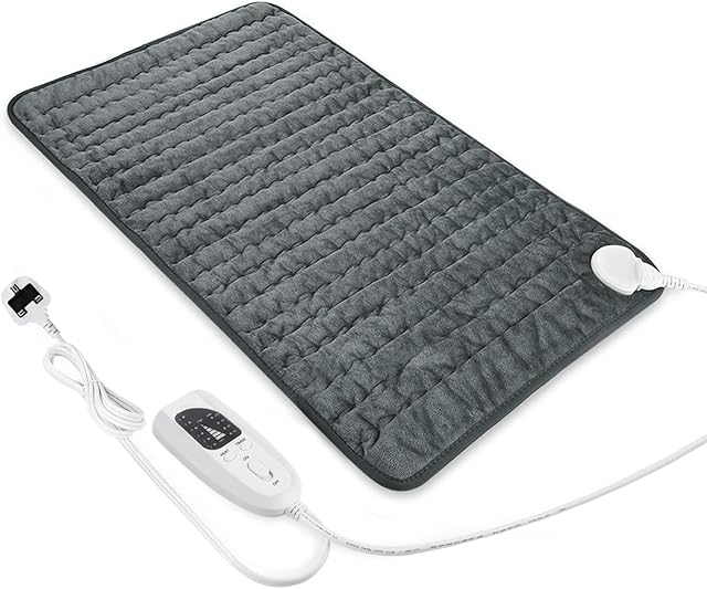Electric Heating Pads,Heated Pad for Back Pain Muscle Pain Relieve,6 Heat Level Settings-Auto Shut Off,Machine Washable (Dark Grey, 24"X12")