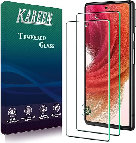 KAREEN Paquete de 2 Protector de pantalla para Google Pixel 6A 5G vidrio templado, dureza 9H, sin burbujas, antiarañazos, compatible con fundas