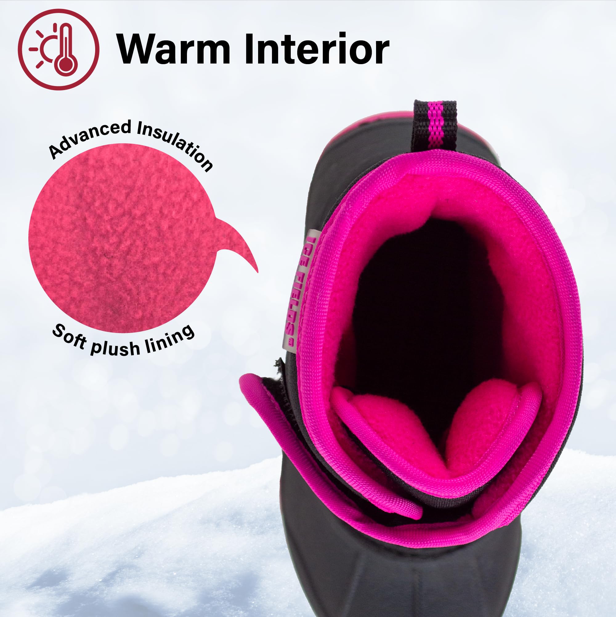 Ice Fields Adrian - Botas de invierno para niños pequeños, cálidas, impermeables, con forro polar