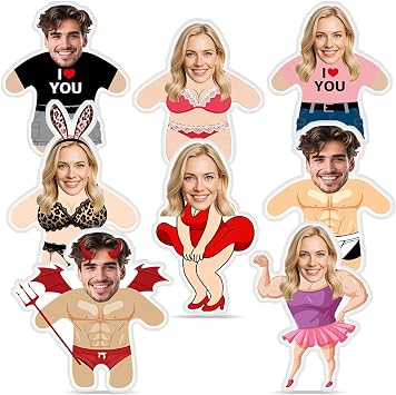 Custom Face Pillow, Personalized Photo Plush Doll, 3D Printing Head Body Shaped Plush Stuffed,Valentines Day Gifts for Him, Customized Funny Pillow Gift for Couples Women Men