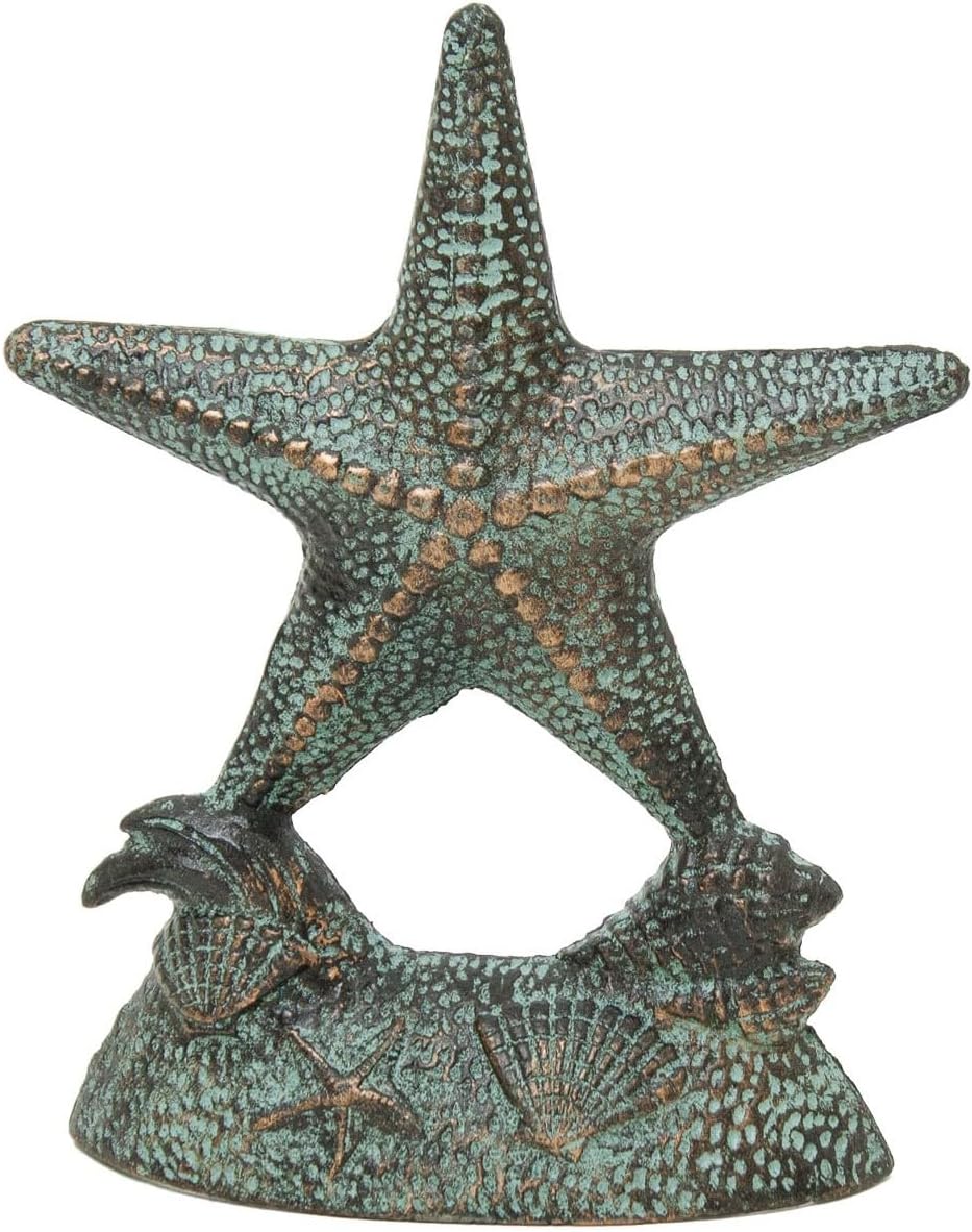 GSM Iron Starfish Doorstop Verdigris Finish