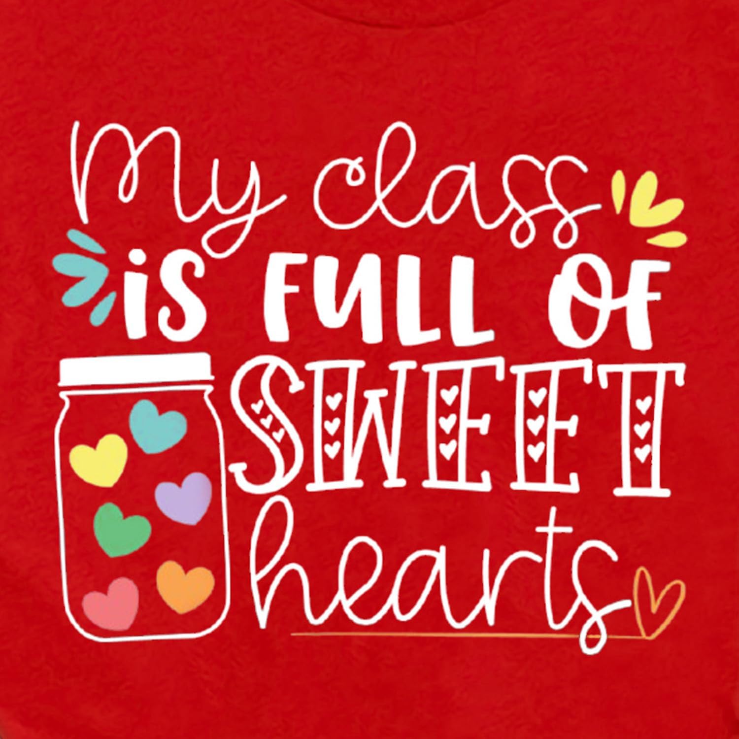 MAIHUN Teacher Valentines Shirt for Women My Class is Full of Sweet Hearts Tshirt Teacher Life Tee Tops - Image 5