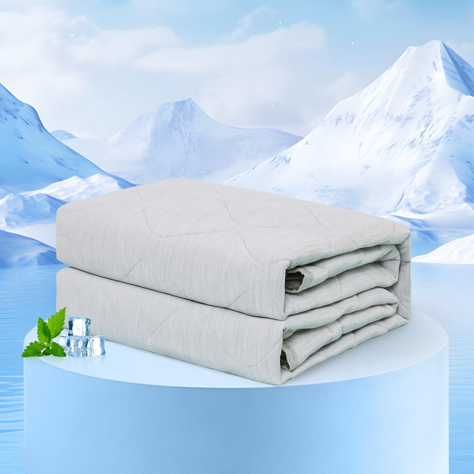 Rywell Manta Fria para Perros 150x200cm, Impermeable Manta Refrescante Perro,Alfombrilla Refrescante para Perros de Doble Cara, No Tóxica y Lavable (Gris)