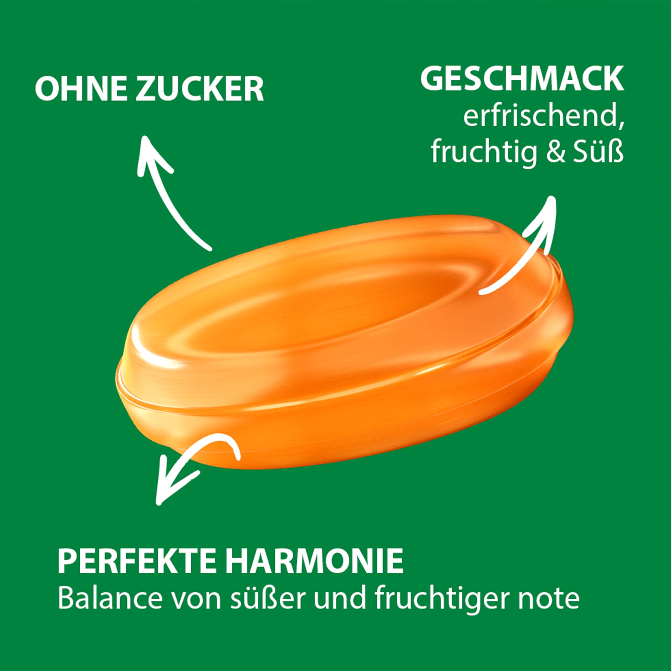 VIVIL Wild Orange mit Vitamin C, 15 Beutel, Erfrischungsbonbons mit Orangegeschmack, zuckerfrei & vegan, 15 x 120g