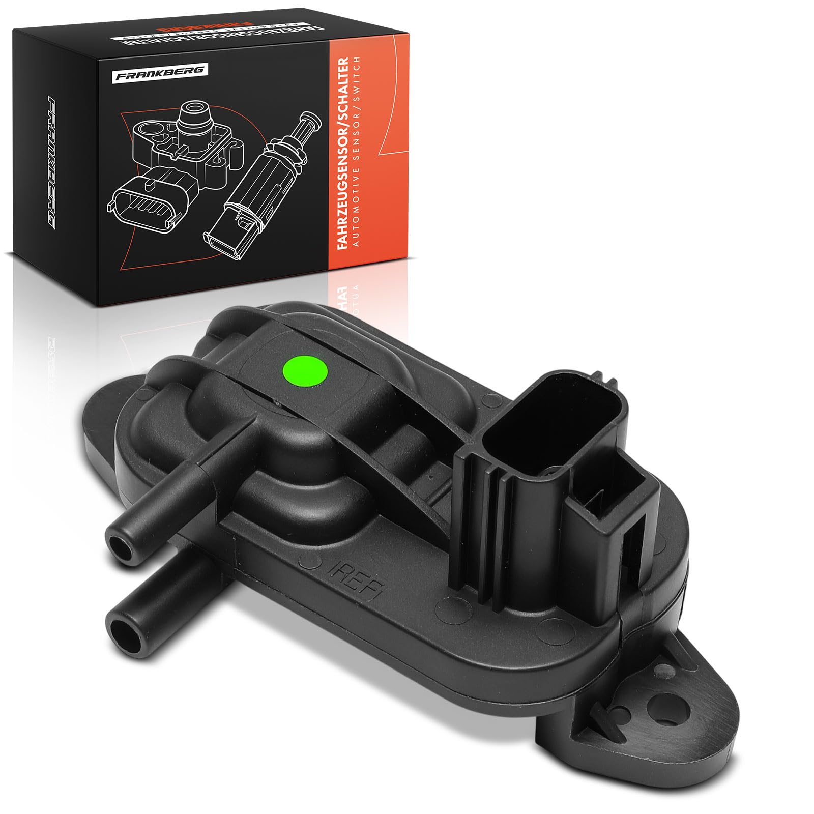 Frankberg Sensor de presión diferencial de escape 3M5A5L200AB | Compatible con: Torneo Focus III, S40 II 544, S-Max WA6, V50 545, V60 I 155, Focus III Saloon, Torneo Mondeo III BWY
