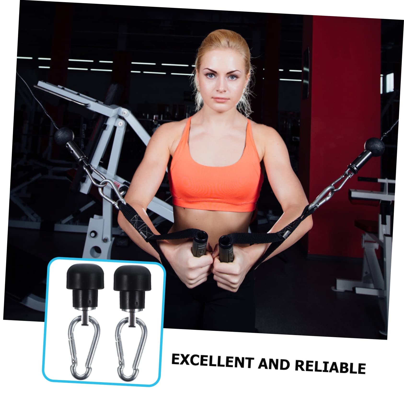 UKCOCO 2 Sets Mosquetón Accesorios para Máquina de Cable de Conexión a Prueba de Desgaste Seguro para Fitness Equipment Uso en Gimnasio