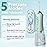 H2ofloss Water Dental Flosser Teeth Pick: Portable Cordless Oral Irrigator with 5 Modes, 300ML Rechargeable Travel Irrigation Cleaner IPX7 Waterproof Electric Flossing Machine for Teeth Cleaning Green