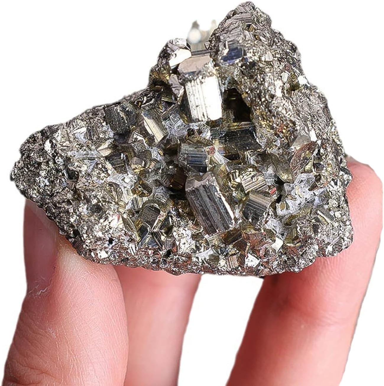 Pyrite Raw Crystals and Stones, Small Pyrite,Irregular Shaped for Tumbling Garden Home Decor,300~400g