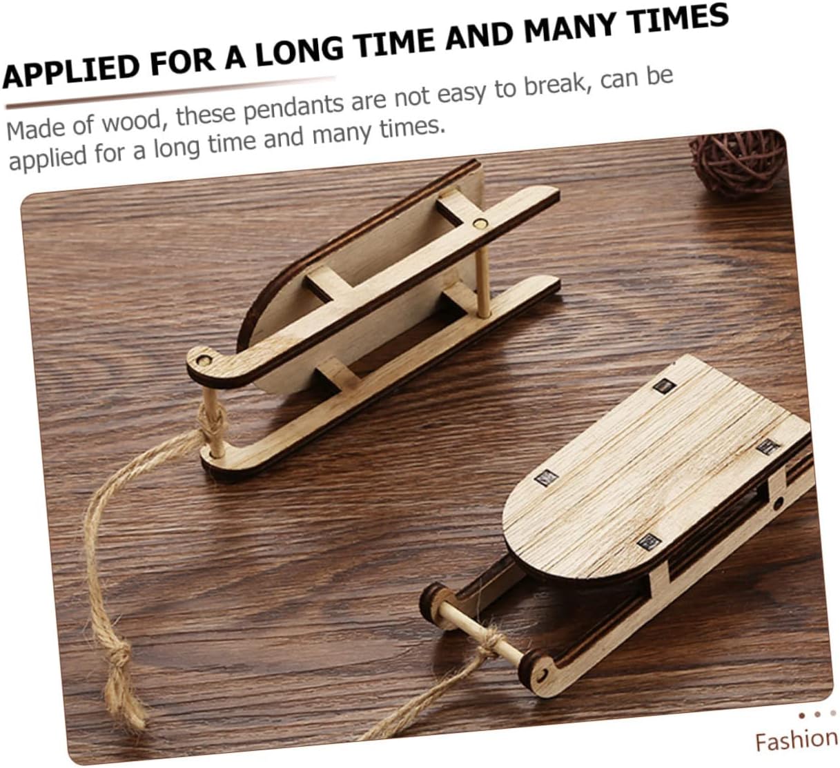 Pcs Wooden Sled Pendant Sleigh Christmas Ornament Unfinished Sleigh Figurine Rustic Holiday Sled Christmas Ornament Xmas Miniature