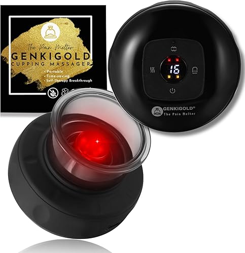 Juego de 2 masajeadores inteligentes de terapia de ventosas  Masaje eléctrico con ventosas con luz roja  para terapia de ventosas en el hogar,