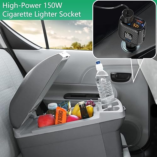 Miniatura 4 de Divisor de cargador de coche USB C, adaptador de encendedor de cigarrillos multi USB de 150 W 36 W+20 W dual USB C y QC3.0 cargador de coche