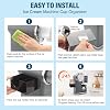 Porta tazas para Ninja CREAMi NC701, organizador de almacenamiento adhesivo de montaje lateral, acrílico, accesorios para máquina de helados Ninja para tazas y cucharas, negro 7