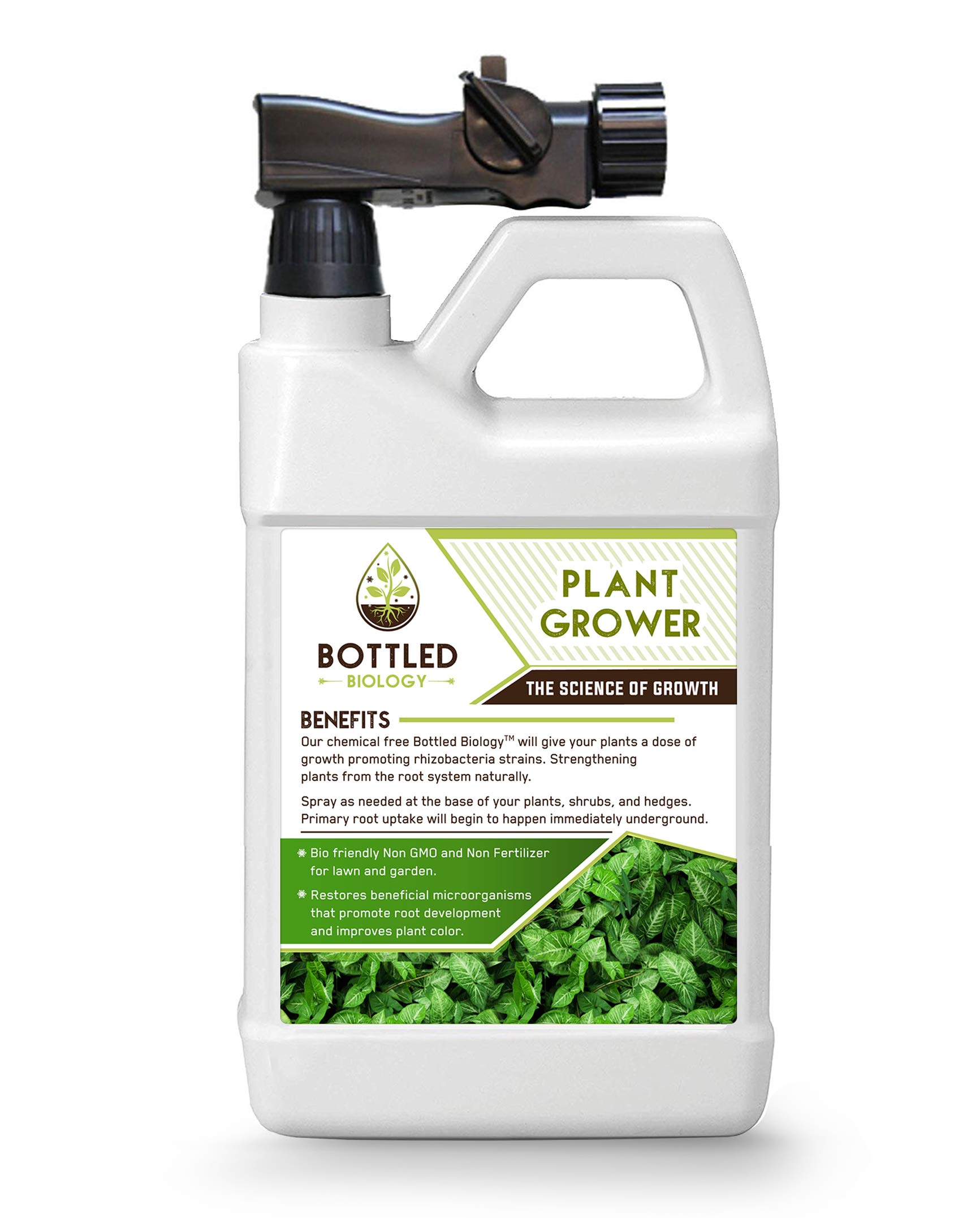 Bottled Biology - Plant Grower - Beneficial Root and Soil Additive Ready to use Non Fertilizer - Any Type - 6,000 sq ft Coverage of Liquid Spray On Microbes