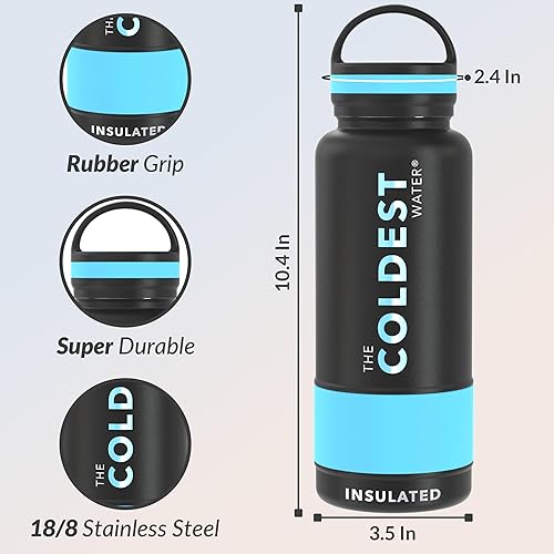 Miniatura 3 de The Coldest Water Bottle - Botella de agua estándar para deportes 32 onzas 64 onzas de acero inoxidable aislado al vacío para frío y caliente
