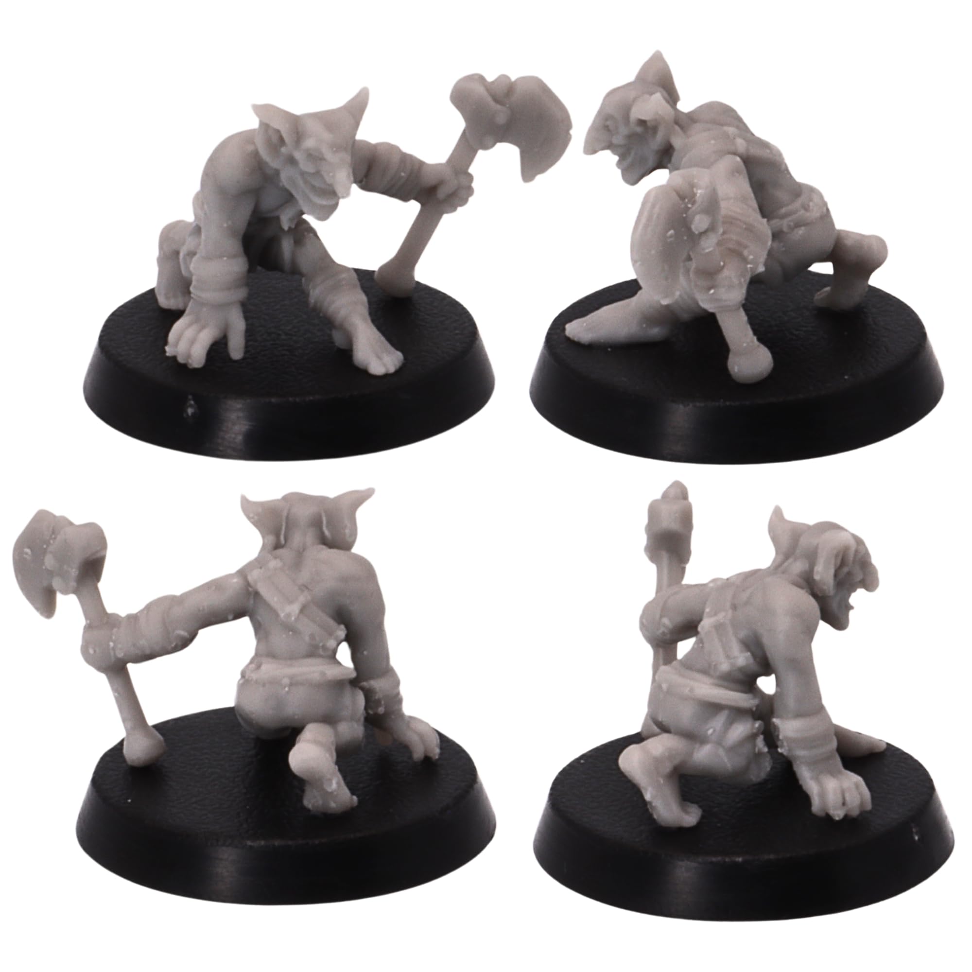 Forged Terrain Wicked Tribal Goblins 28mm Miniature Figure for Dungeons and Dragons Tabletop Gaming 6x Unpainted Goblins with 25mm Base - Image 2