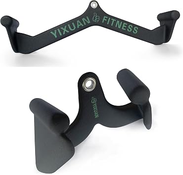 LAT Pull Down Bar Cable Machine Attachments for Gym, Pulldown Bars Set with Close Grip LAT Bar and Neutral Grip LAT Bars