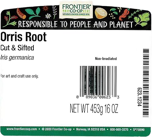 Miniatura 2 de Frontier Co-op Orris Root, cortado y tamizado | Bolsa a granel de 1 libra | Iris germanica L.