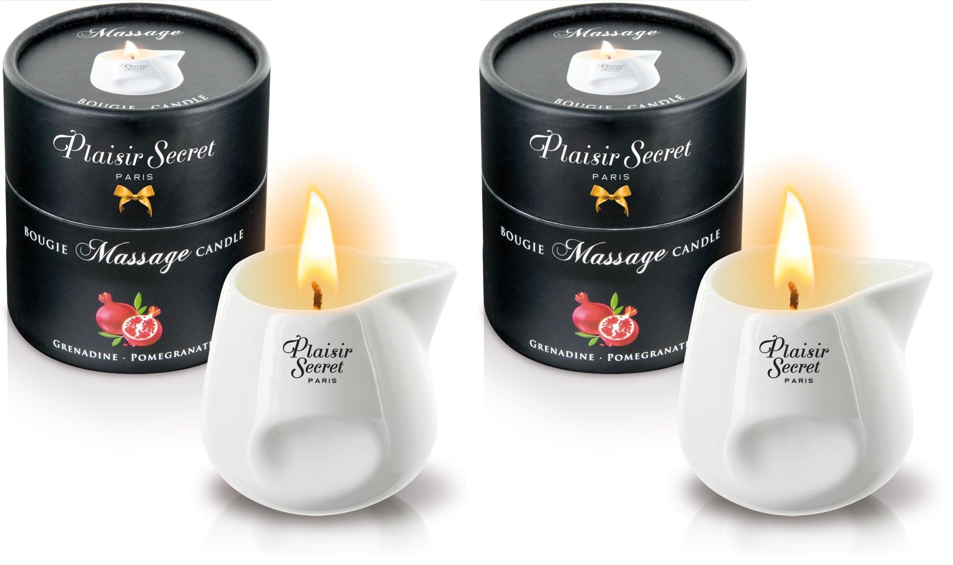 Bougie de massage - Plaisirs secrets - Bougie Plaisirs secrets - grenadine (Confezione da 2)