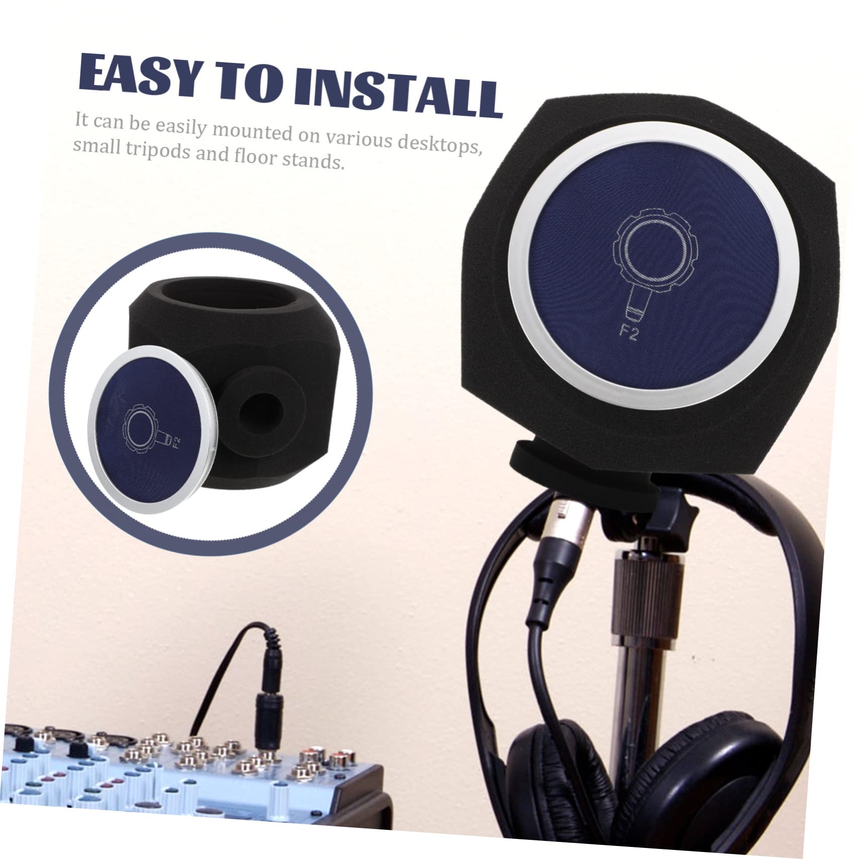 Copri Spugna per Microfono Blu F2, Copertura Fonoassorbente | Registrazione Indoor, Adattabilità Elevata, Riduzione del Rumore, Design Portatile