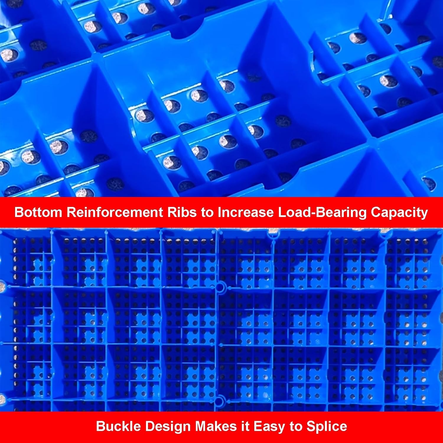 Plastic Pallets, Outdoor Plastic Pad, Moisture-Proof Pallet Board, Grid Combined Pad for Warehouse Supermarkets, Factories, etc(100x80x3cm/39x31x1in)