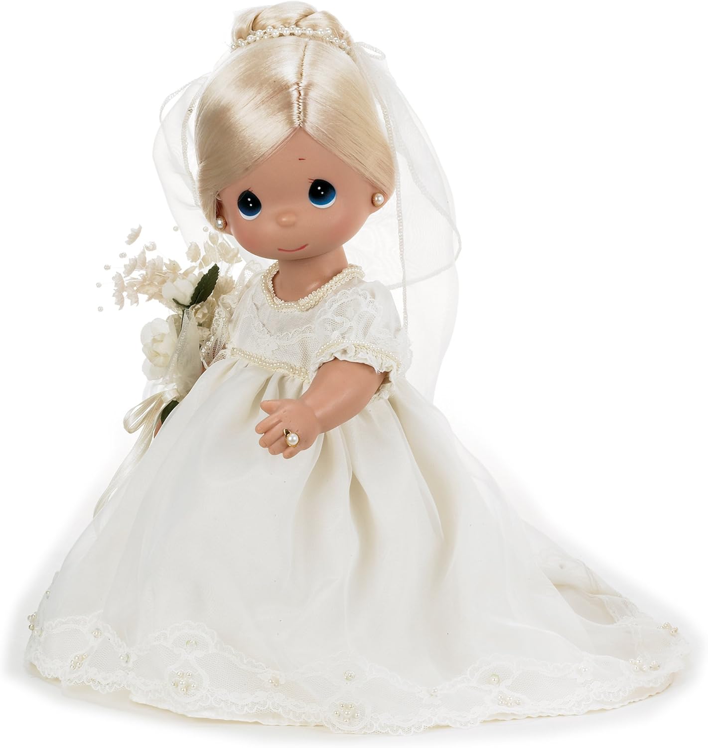 The Doll Maker Precious Moments Dolls, Linda Rick, Enchanted Dreams Bride Blonde, 12 inch Doll