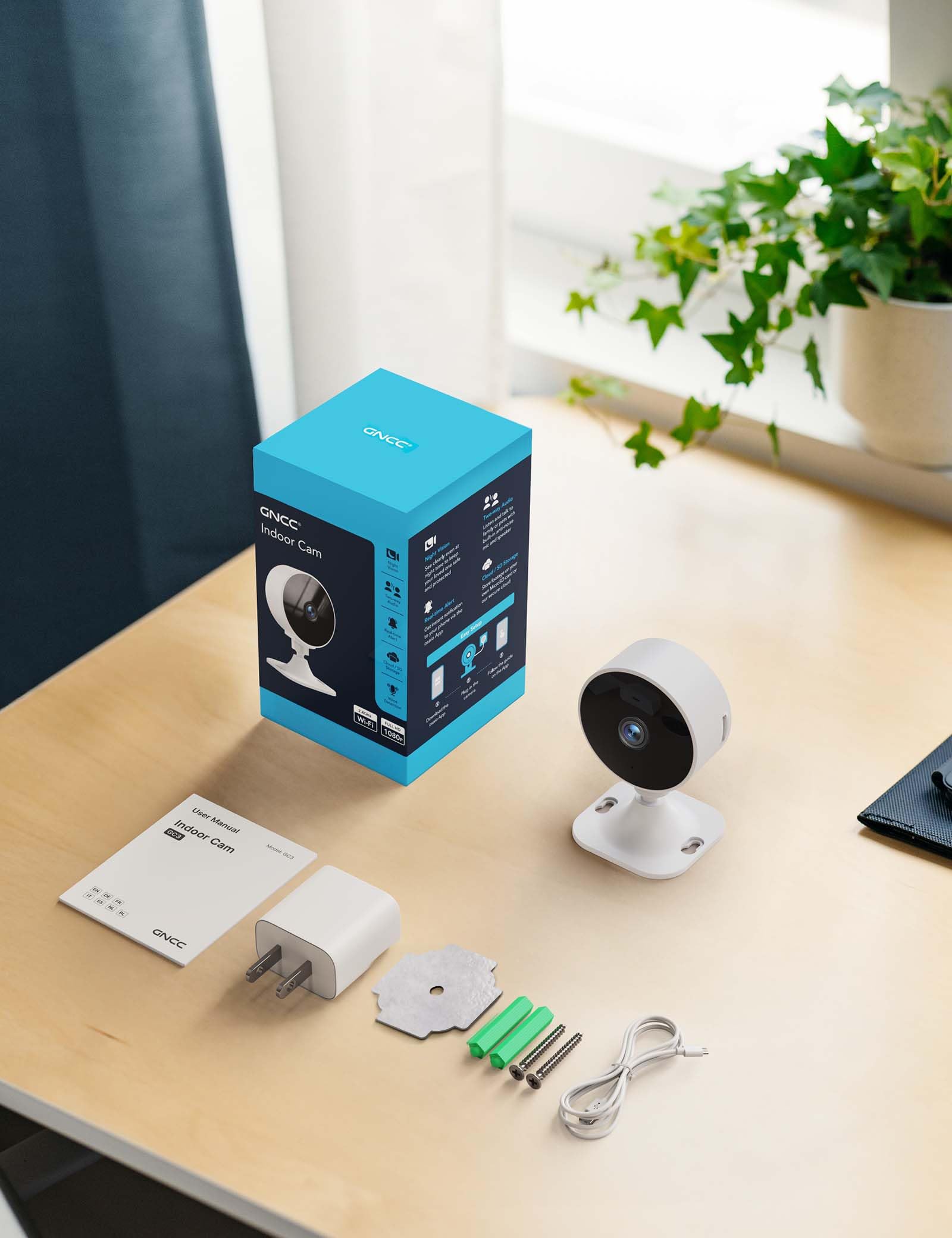 GNCC Telecamera Wi-Fi Interno 1080P — immagine 13 di 16