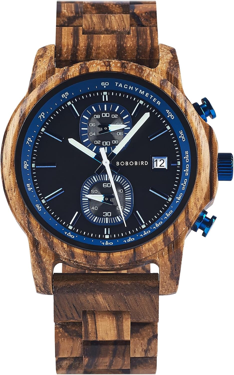 BOBO BIRD Wooden Watch for Men Women Ultra-Light 50g Luminous Hands Chronograph Date Casual Business Gift - Image 9