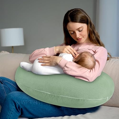 Miniatura 7 de Hooyax Funda de almohada de muselina para lactancia, suave y transpirable, funda de almohada para madres lactantes, funda de almohada elástica