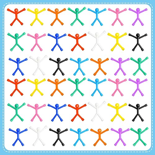 Miniatura 8 de Jerify 50 imanes de nevera coloridos magnéticos para hombres, juguetes humanoides, pequeños, flexibles, lindos juguetes para refrigerador, puerta,