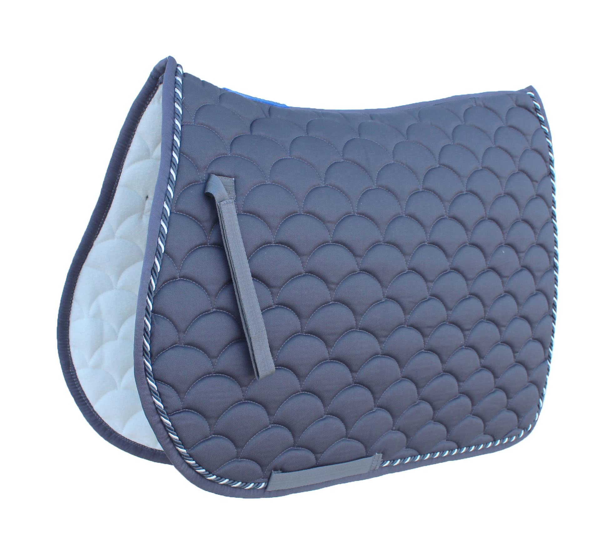 CHALLENGER Horse English Quilted Contoured All-Purpose Trail Saddle Pad Grey 7296GR