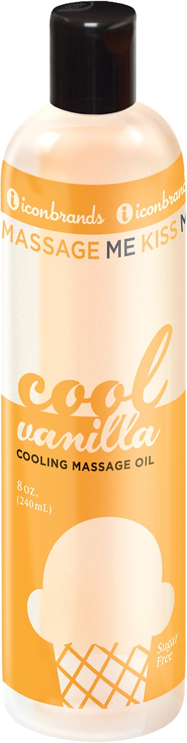 Massage Me Kiss Me Lickable Cooling Massage Oil, Vanilla, 8 Fluid Ounce