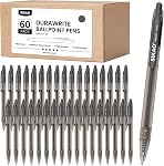 Blue Pens Bulk, 60 Pack Durawrite Retractable Ballpoint Pens | Blue Ink 1.0mm Medium Point Smooth Writing. Ideal Bulk Pens for School, Office, Teachers, Legal & Medical Use.