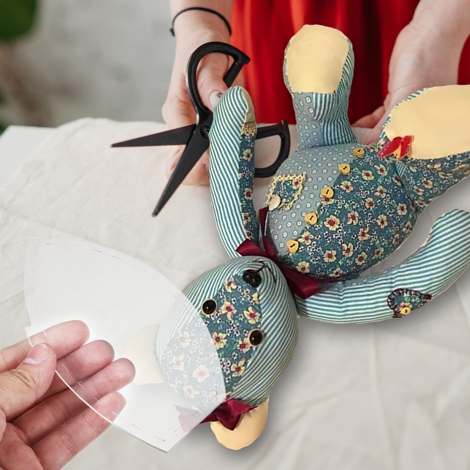 VILLCASE 1juego Plantillas De Costura Para Osos De Memoria Regla Acrílica Para Manualidades y Patchwork Modelos De Costura Para Juguetes De Peluche