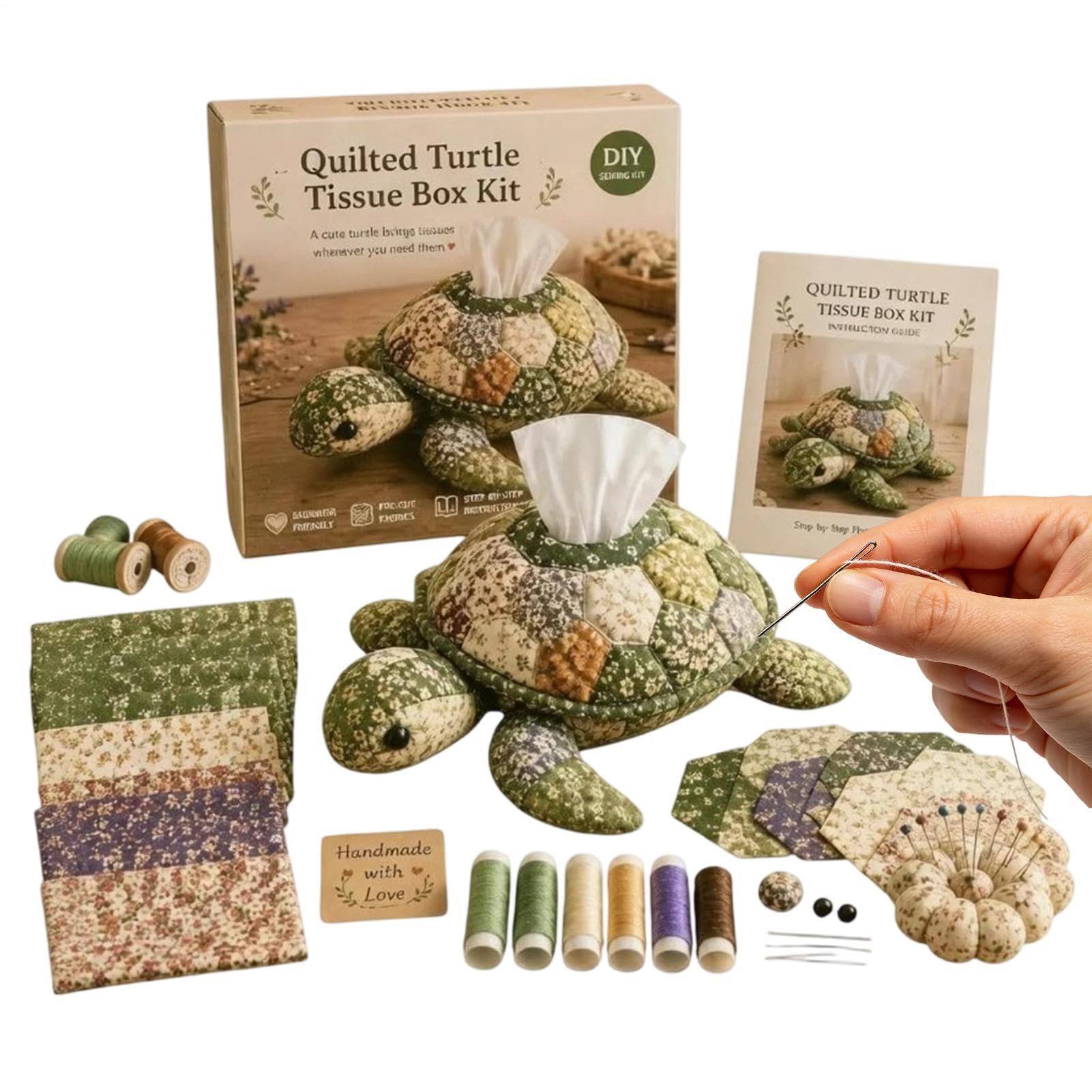 Kit DIY boîte à mouchoirs animaux marins range-serviettes artisanal fait main pour la maison
