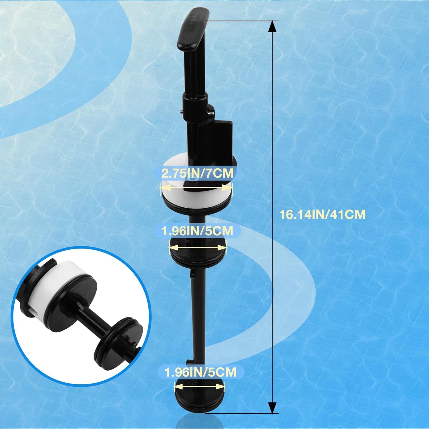 Piston Rod Assembly Compatible with Pentair Slide Backwash Valve 2" PVC Slide Valve Piston Rod Replace# 273241Z, 273241, 261047