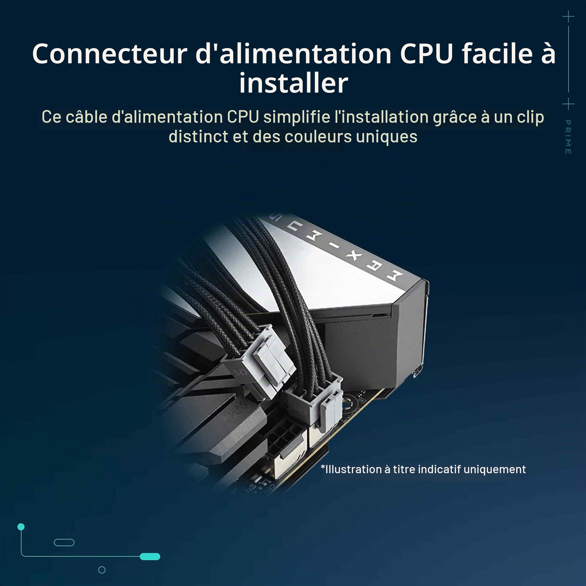 ASUS Prime 750 W Bronze White Edition (certifié 80 Plus Bronze, Alimentation ATX Non modulaire, câble gainé gravé, Double roulement à Billes, Garantie 6 Ans)