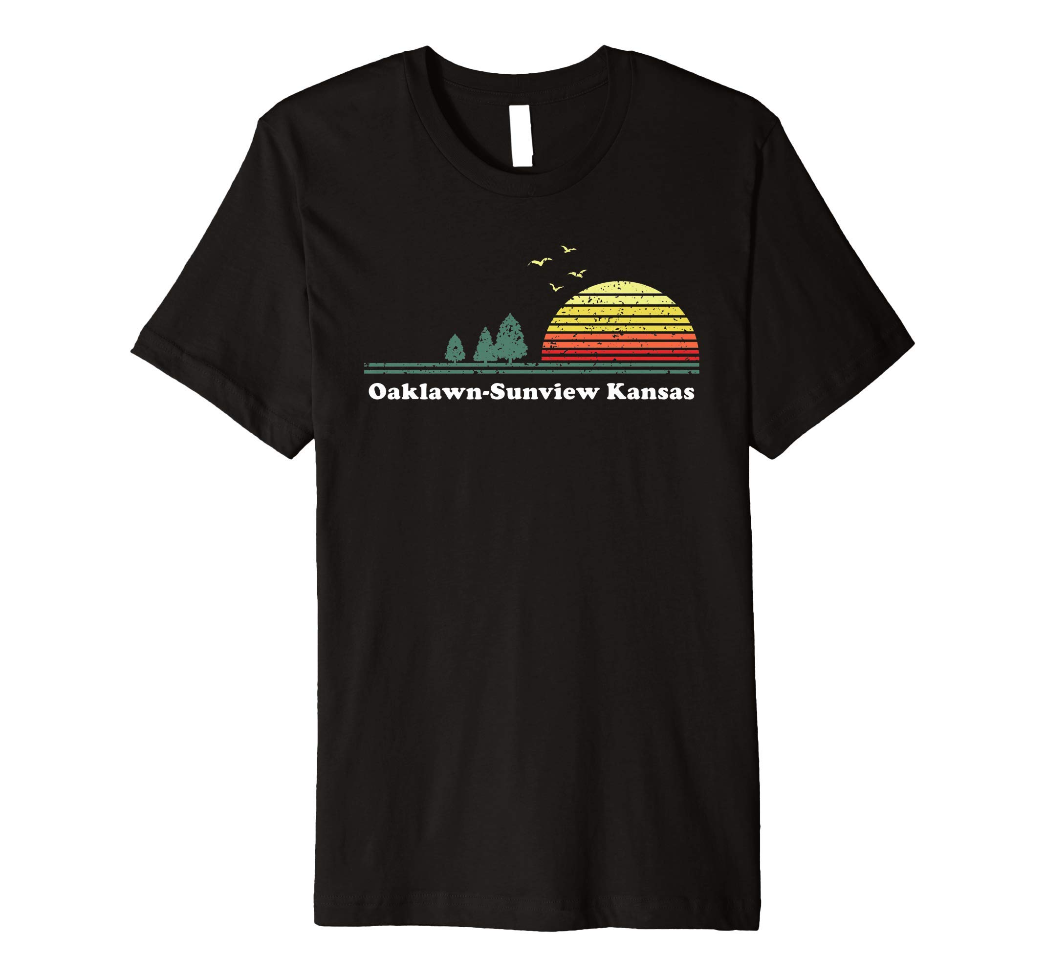Vintage Oaklawn-Sunview, Kansas Sunset Souvenir Print Premium T-Shirt