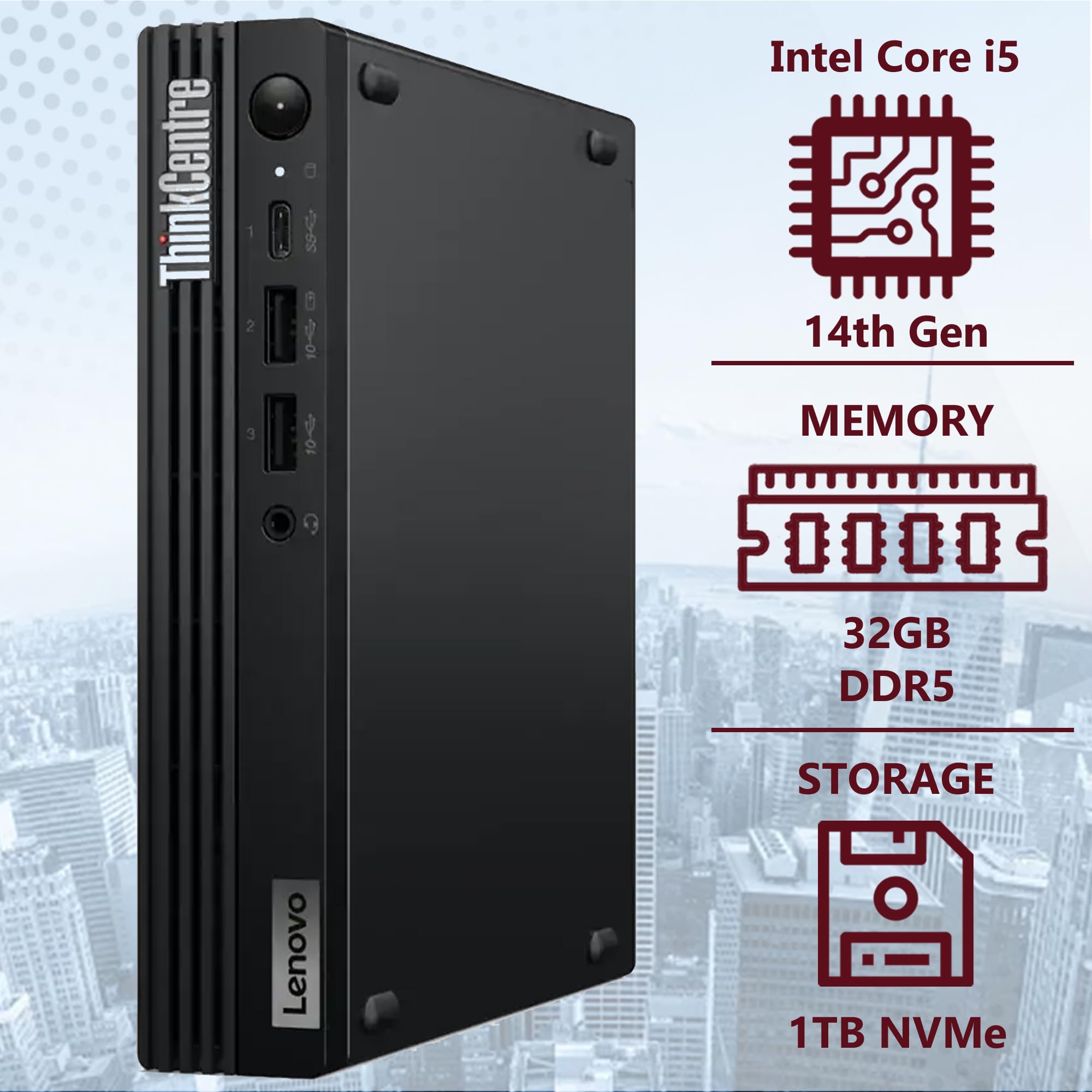 Lenovo ThinkCentre M70q Tiny Corei5 ミニPC Lenovo ThinkCentre M70q Gen 4 Tiny (Intel)| Compact yet