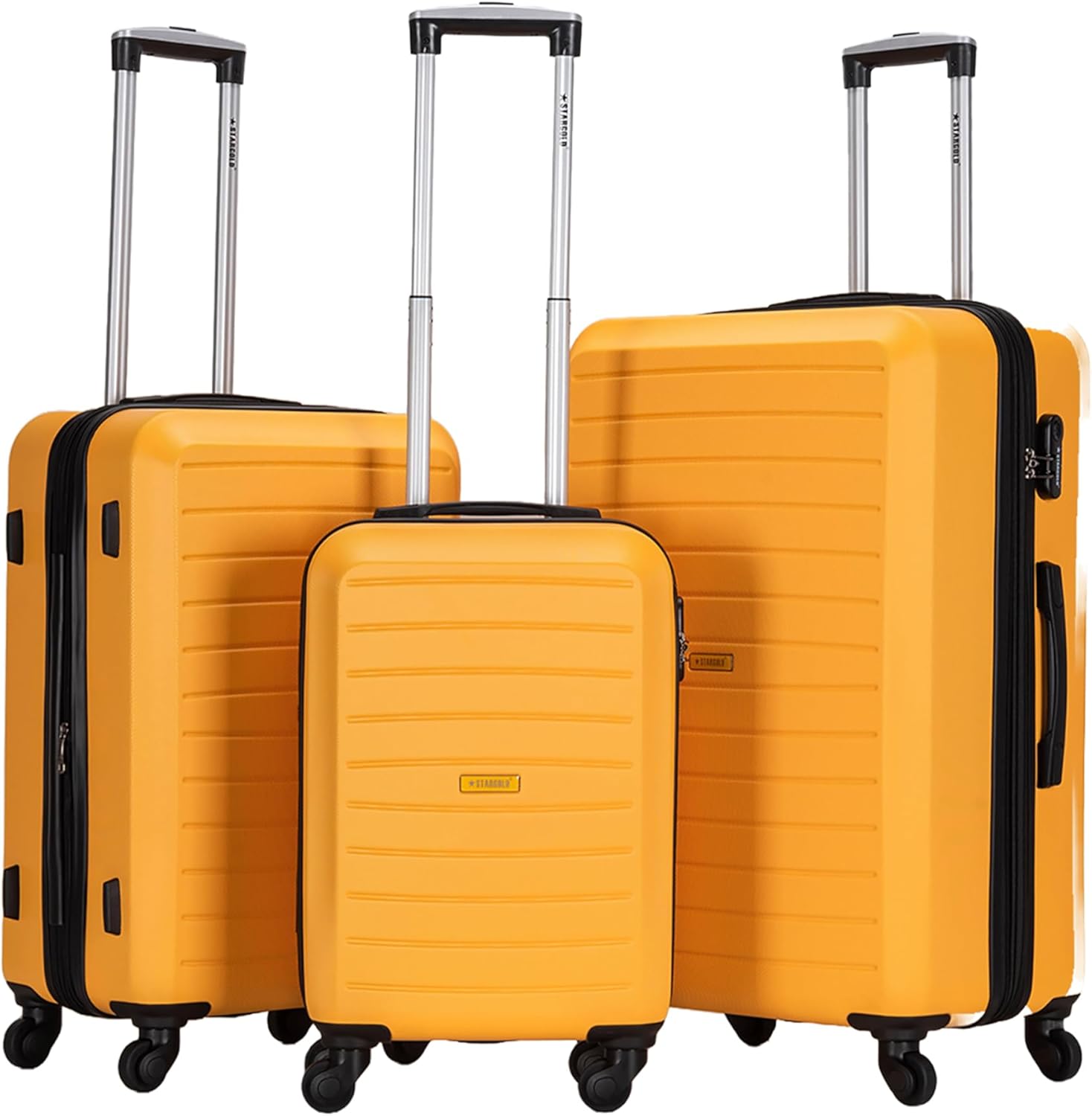 STARGOLD Trolley Bag Luggage 3 PCS Set ABS HardSide Luggage Bag with Lockable System Travel Bag-T84DB